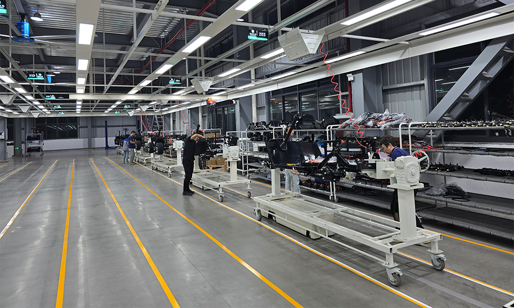 Golf cart assembly line