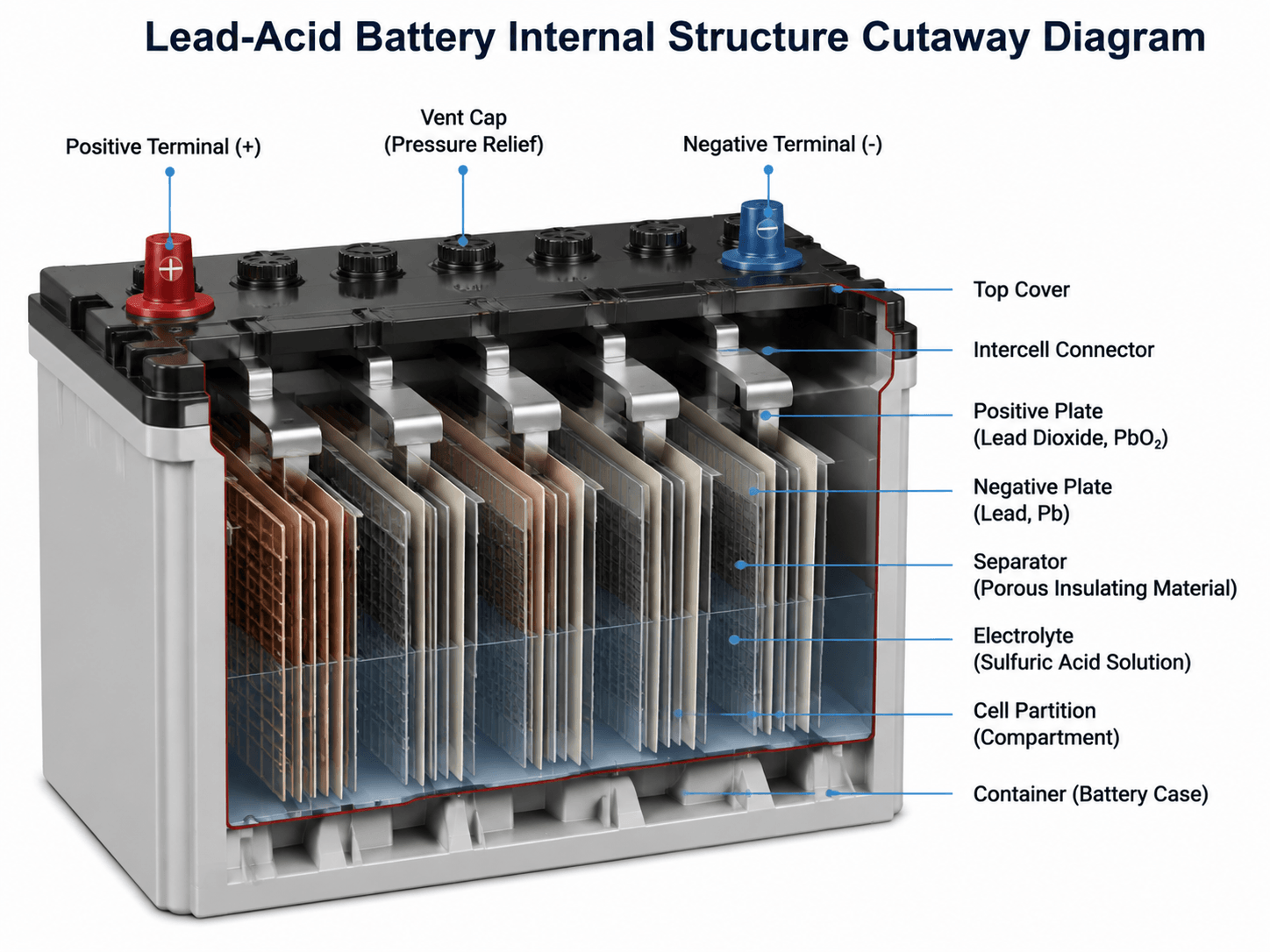Lead acid battery golf cart power system
