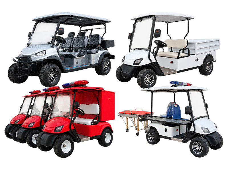 Utility and custom golf carts for commercial and industrial applications